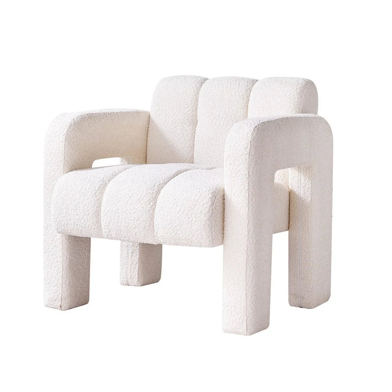 31.10 Wide Boucle Upholstered Accent Chair