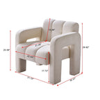 31.10 Wide Boucle Upholstered Accent Chair