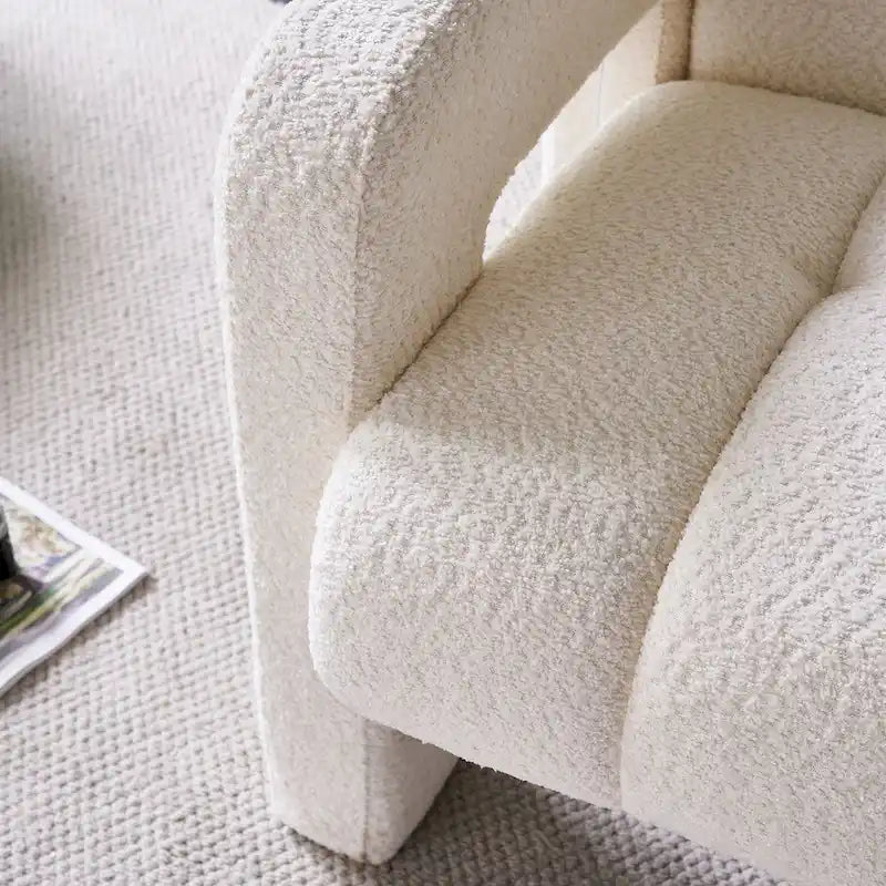 31.10 Wide Boucle Upholstered Accent Chair