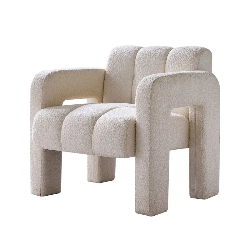 31.10 Wide Boucle Upholstered Accent Chair