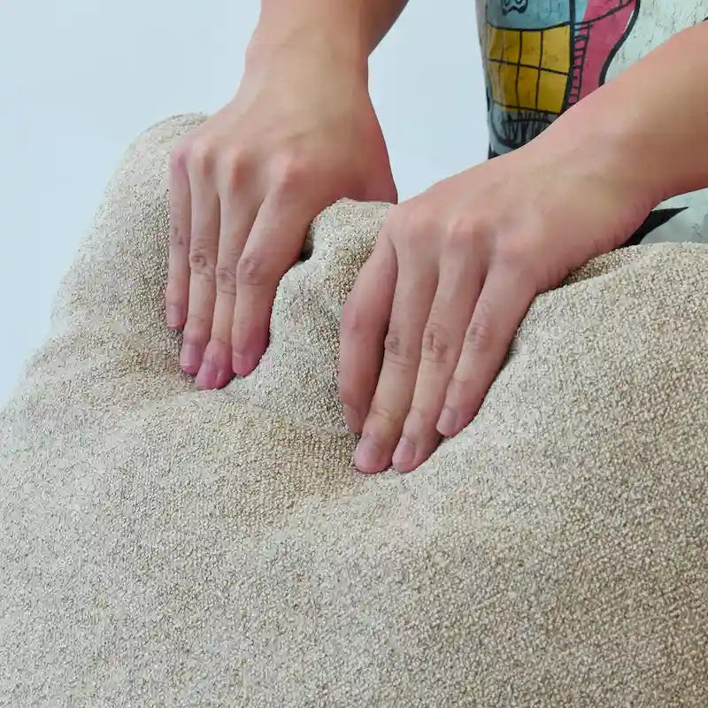 Large U-Shape Linen Reversible Modular Seating Component Sectional with 2 Ottoman