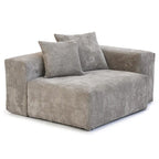 Large U-Shape Linen Reversible Modular Seating Component Sectional with 2 Ottoman