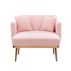 Chaise lounge chair/accent chair,Curved edges, padded with thick foam and upholstered with high-quality fabric