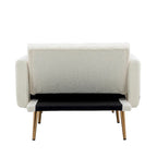 Chaise lounge chair/accent chair,Curved edges, padded with thick foam and upholstered with high-quality fabric