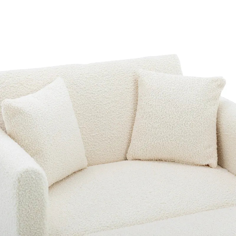 Chaise lounge chair/accent chair,Curved edges, padded with thick foam and upholstered with high-quality fabric