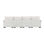 6-seat U-shaped Sectional Sofa, Sleeper Sectional with Waist Pillows for Living Room, Apartment