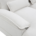 6-seat U-shaped Sectional Sofa, Sleeper Sectional with Waist Pillows for Living Room, Apartment