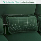 6-seat U-shaped Sectional Sofa, Sleeper Sectional with Waist Pillows for Living Room, Apartment