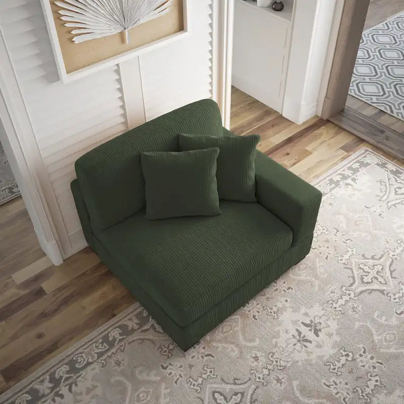 Modern Modular Sectional Sofa Corduroy Chaise Lounges