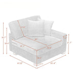 Modern Modular Sectional Sofa Corduroy Chaise Lounges