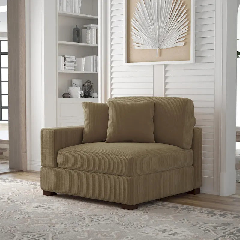 Modern Modular Sectional Sofa Corduroy Chaise Lounges