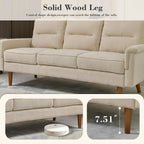 OVIOS Fluffy Cushion Wood Leg Indoor Sofa