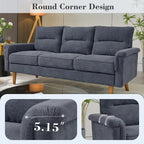 OVIOS Fluffy Cushion Wood Leg Indoor Sofa