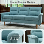 OVIOS Fluffy Cushion Wood Leg Indoor Sofa