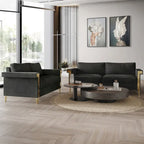 CraftPorch Glam Velvet Upholstered 2-Piece Living Room Set