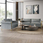 CraftPorch Glam Velvet Upholstered 2-Piece Living Room Set