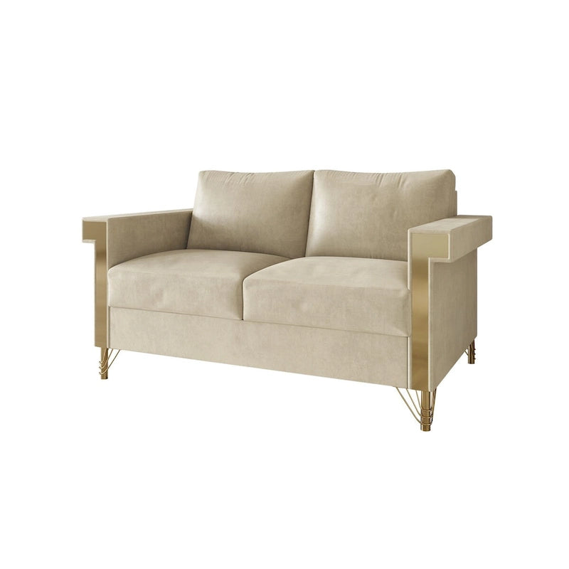 CraftPorch Glam Velvet Upholstered 2-Piece Living Room Set