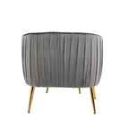 Modern Velvet Accent Chair with Ottoman for Living Room/Bedroom/Nail Salon