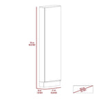 Shoe Rack Chimg, Mirror, Five Interior Shelves, Single Door Cabinet, White Finish