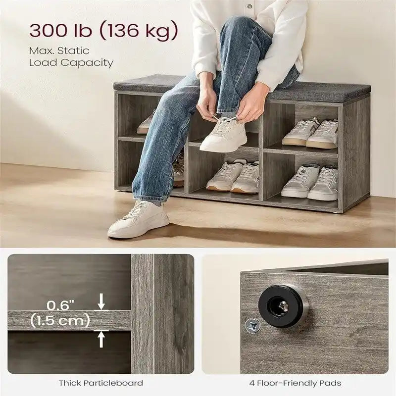 Shoe Storage Organizer - 11.8D x 34.2W x 18.9H