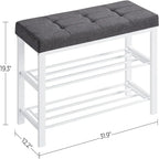 3-Tier Shoe Rack for Entryway - 12.2D x 31.9W x 19.3H