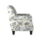 Maya Indigo Cream and Blue Accent Chair