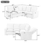 Power Recliner Chair L-Shaped Sectional Sofa, Home Theater Seating Soft Chair