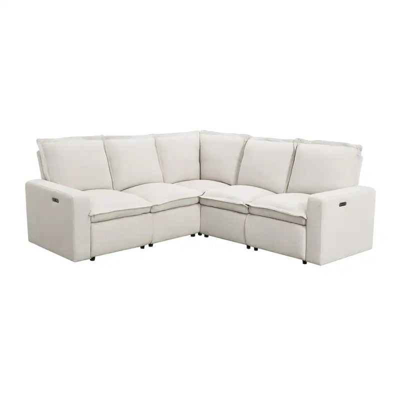 Power Recliner Chair L-Shaped Sectional Sofa, Home Theater Seating Soft Chair