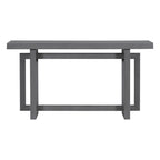 Console Table with Industrial-inspired Concrete Wood Top, Extra Long Entryway Table for Entryway, Hallway, Living Room