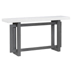 Console Table with Industrial-inspired Concrete Wood Top, Extra Long Entryway Table for Entryway, Hallway, Living Room