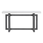Console Table with Industrial-inspired Concrete Wood Top, Extra Long Entryway Table for Entryway, Hallway, Living Room
