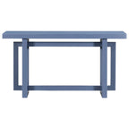 Console Table with Industrial-inspired Concrete Wood Top, Extra Long Entryway Table for Entryway, Hallway, Living Room