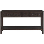 Rustic Entryway Console Table with Storage