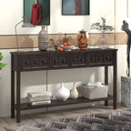 Rustic Entryway Console Table with Storage