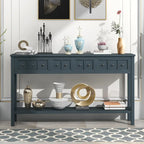 Rustic Entryway Console Table with Storage