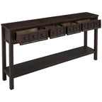 Rustic Entryway Console Table with Storage