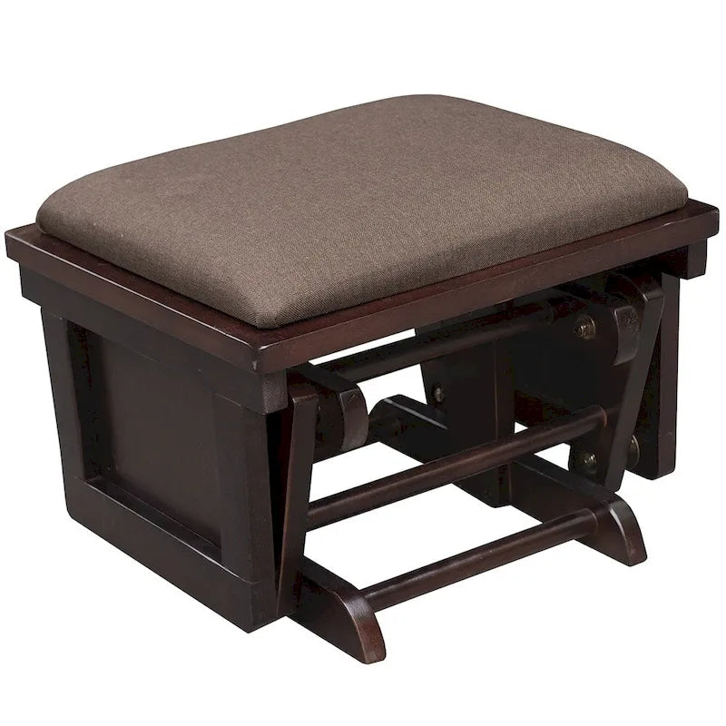 Nursery Glider Rocking Chair with Ottoman,Thick Padded Cushion Seating