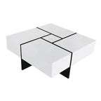 Coffee Table with 4 Hidden Storage Compartments