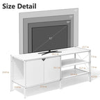 Pellebant TV Stand TV Console Entertainment Center with Storage Cabinet - 55.1 in W * 15.7 in D * 24 in H