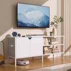 Pellebant TV Stand TV Console Entertainment Center with Storage Cabinet - 55.1 in W * 15.7 in D * 24 in H