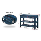 Console Sofa Table with 2 Storage Drawers and 2 Tiers Shelves, 42 Wood Buffet Sideboard for Room Kitchen Entryway Hallway