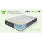 GhostBed 13 inch Flex Hybrid Medium Firm Memory Foam Mattress