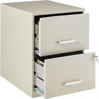 8 Deep 2-Drawer File Cabinet - 14.5D x 18W x 25H