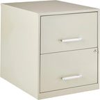 8 Deep 2-Drawer File Cabinet - 14.5D x 18W x 25H