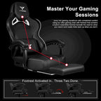 BOSSIN Big and Tall Gaming Chair 400lb with Footrest, Ergonomic Video Game Chair for Adults with Headrest and Lumbar Pillow