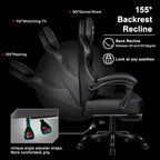 BOSSIN Big and Tall Gaming Chair 400lb with Footrest, Ergonomic Video Game Chair for Adults with Headrest and Lumbar Pillow