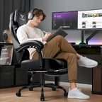 BOSSIN Big and Tall Gaming Chair 400lb with Footrest, Ergonomic Video Game Chair for Adults with Headrest and Lumbar Pillow