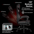 BOSSIN Big and Tall Gaming Chair 400lb with Footrest, Ergonomic Video Game Chair for Adults with Headrest and Lumbar Pillow