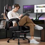 BOSSIN Big and Tall Gaming Chair 400lb with Footrest, Ergonomic Video Game Chair for Adults with Headrest and Lumbar Pillow