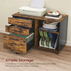 3 Drawers and Open Storage Shelves - 15.7D x 31.5W x 26H